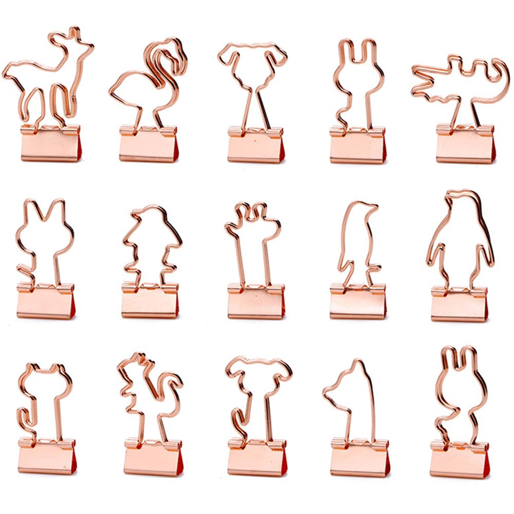 Novelty Cartoon & Shape-Topped Binder Clips