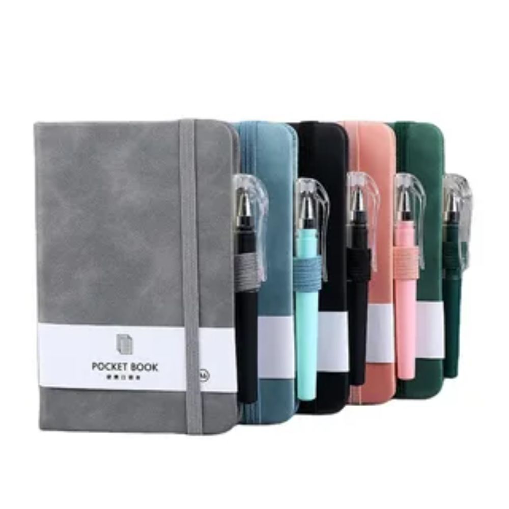 Executive Leatherette Pocket Notebook & Planner Combo