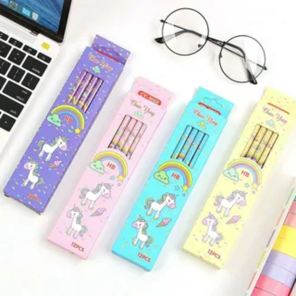Chao Yong Magical Unicorn Pastel HB Pencil Set