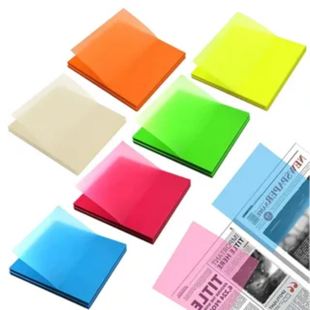 Clear Transparent & See-Through Sticky Notes