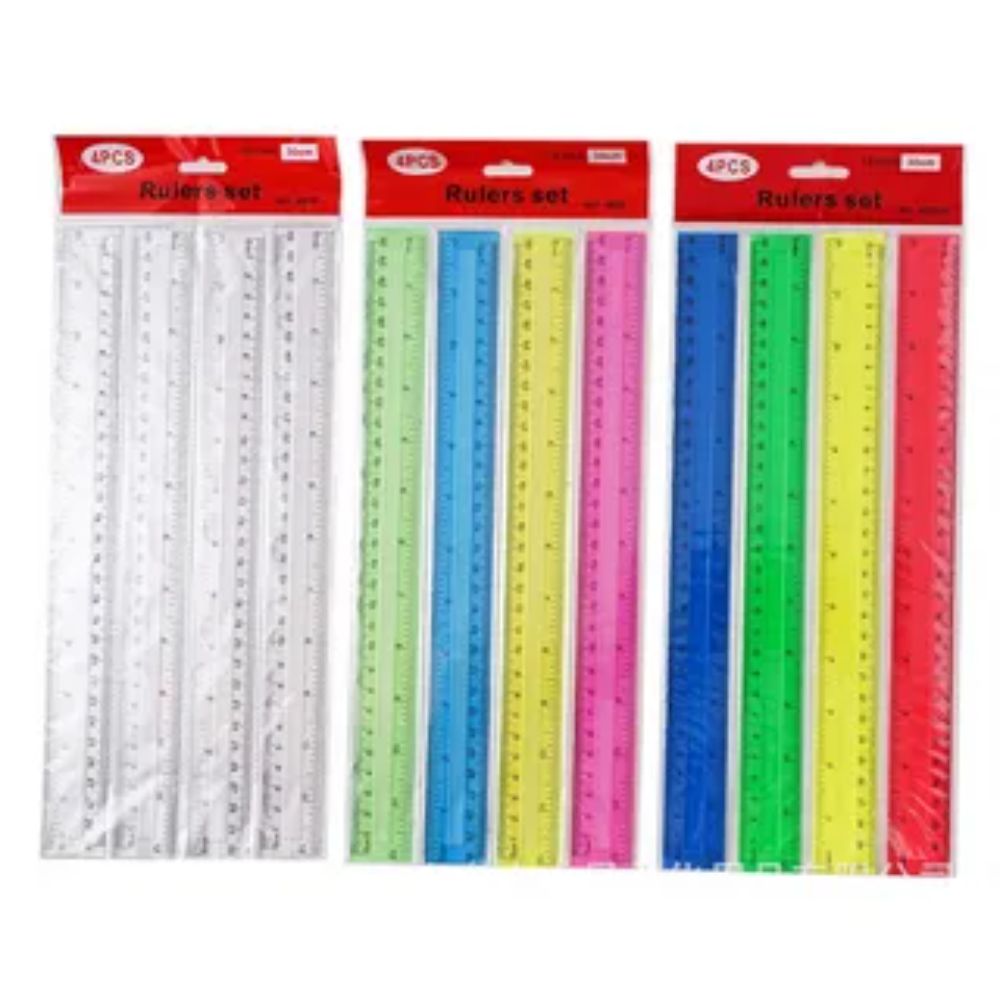 Flexible Shatterproof Plastic Rulers