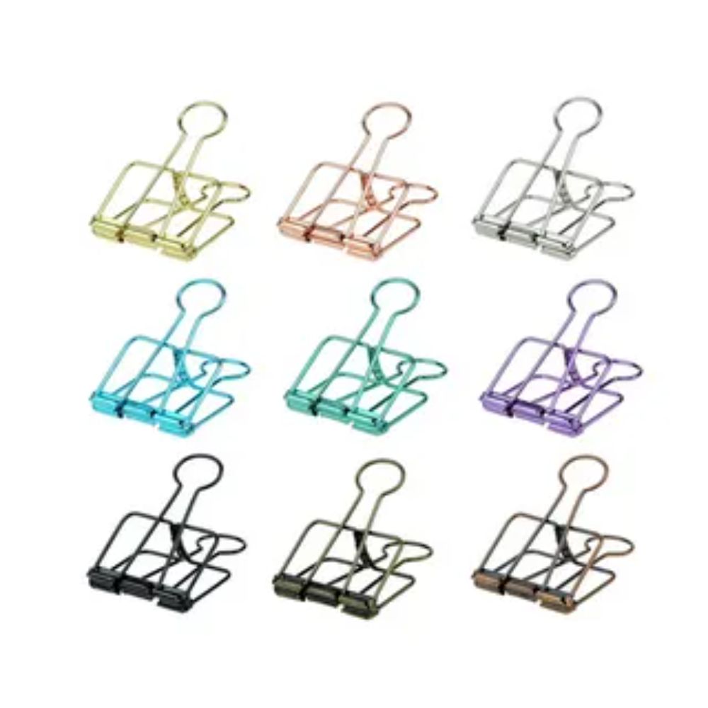Pastel & Bright Multi-Color Binder Clips
